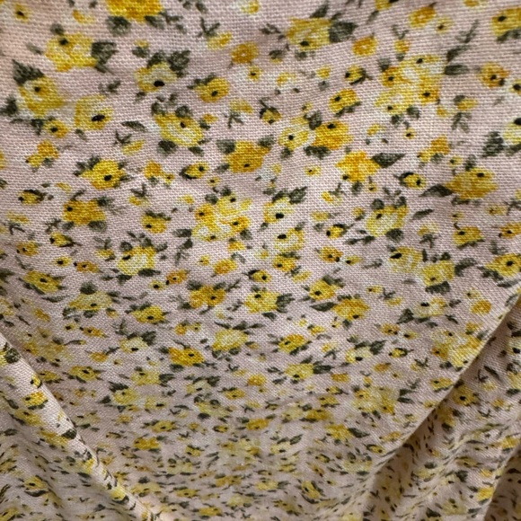 Old Navy Womens Ditsy Floral Linen Blend Fit & Flare Cami Dress M Pink/Yellow - Picture 3 of 5